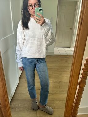Men’s Vintage Cable-Knit Sweater in Cream